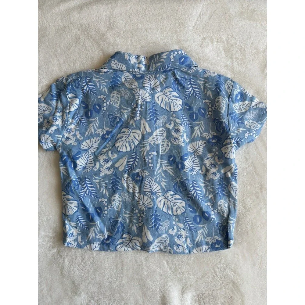 Vince Camuto Girls 2-Piece Tropical Top & Skort Set Blue/White Size 6